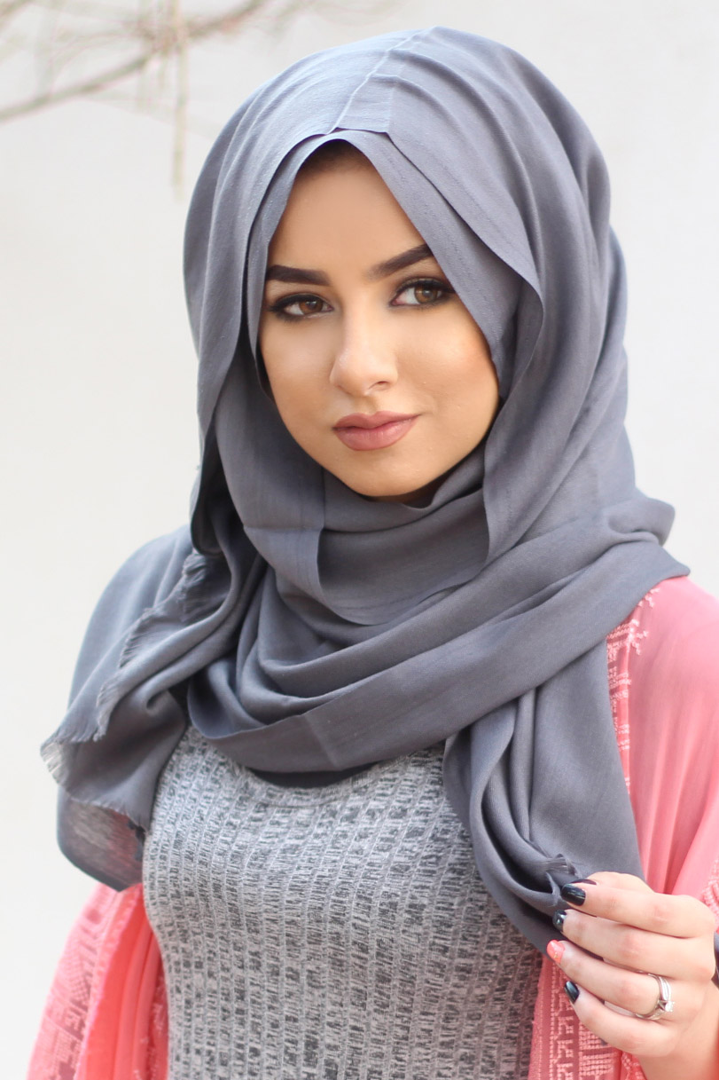 Grey Turkish Hijab Soha Mt Collection